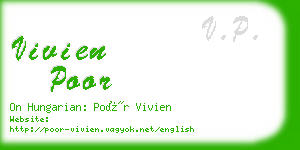 vivien poor business card